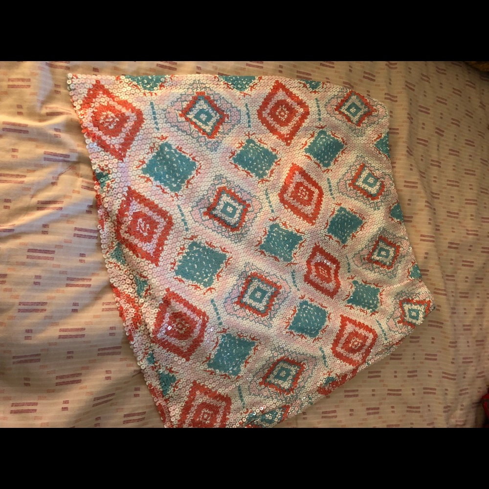 Francesca’s Aztec Sequin Skirt